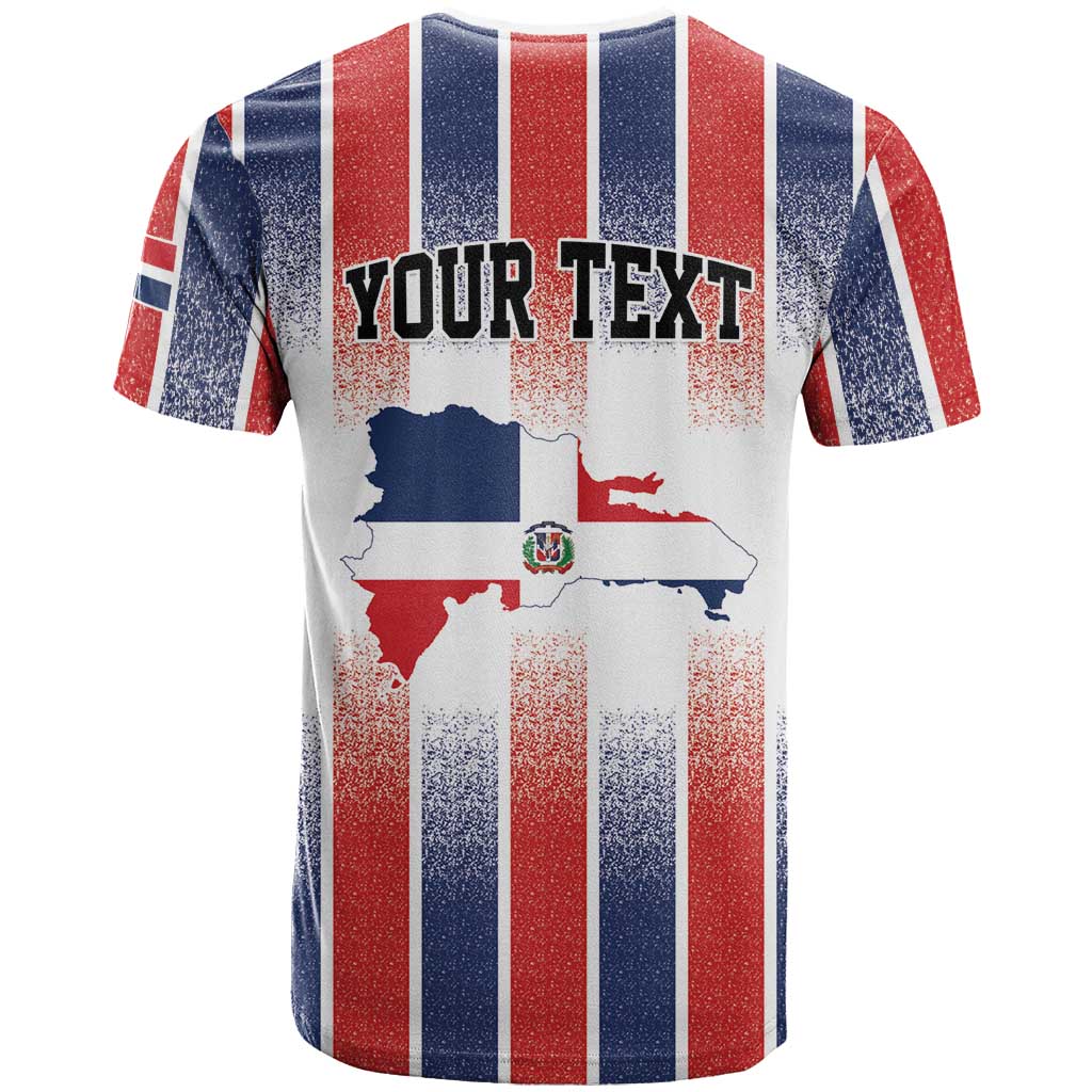 Personalized Dominican Republic T Shirt Stripe Stylized