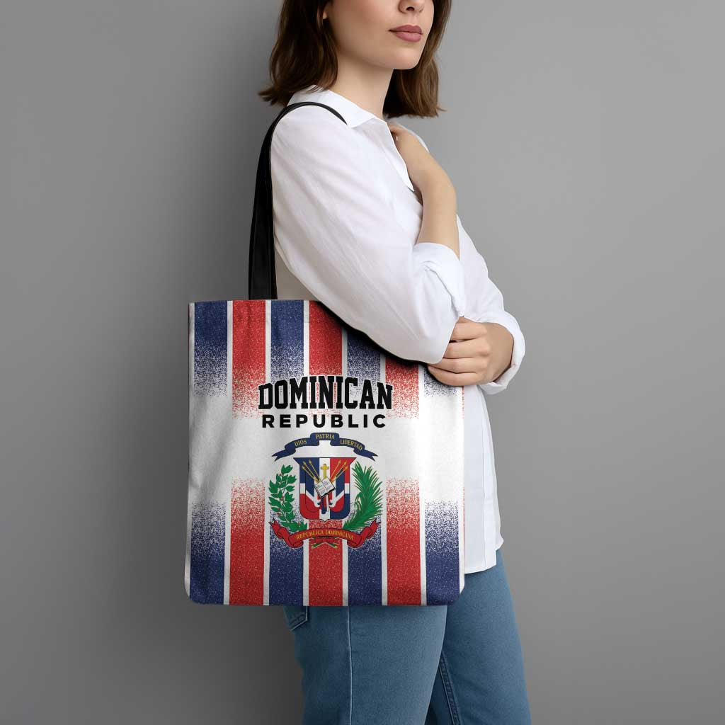 Dominican Republic Tote Bag Stripe Stylized