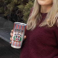 Personalized Dominican Republic Tumbler Cup Stripe Stylized
