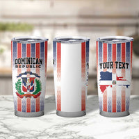 Personalized Dominican Republic Tumbler Cup Stripe Stylized