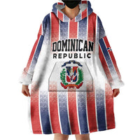 Personalized Dominican Republic Wearable Blanket Hoodie Stripe Stylized