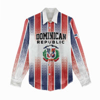 Personalized Dominican Republic Women Casual Shirt Stripe Stylized
