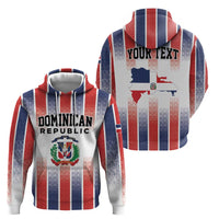 Personalized Dominican Republic Zip Hoodie Stripe Stylized