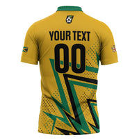 Custom Football 2026 Jamaica Zipper Polo Shirt All A Wi One Team