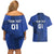 Custom France 2024 Football Couples Matching Off Shoulder Short Dress and Hawaiian Shirt Allez Les Bleus - Wonder Print Shop