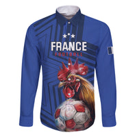 Custom France 2024 Football Family Matching Long Sleeve Bodycon Dress and Hawaiian Shirt Allez Les Bleus - Wonder Print Shop