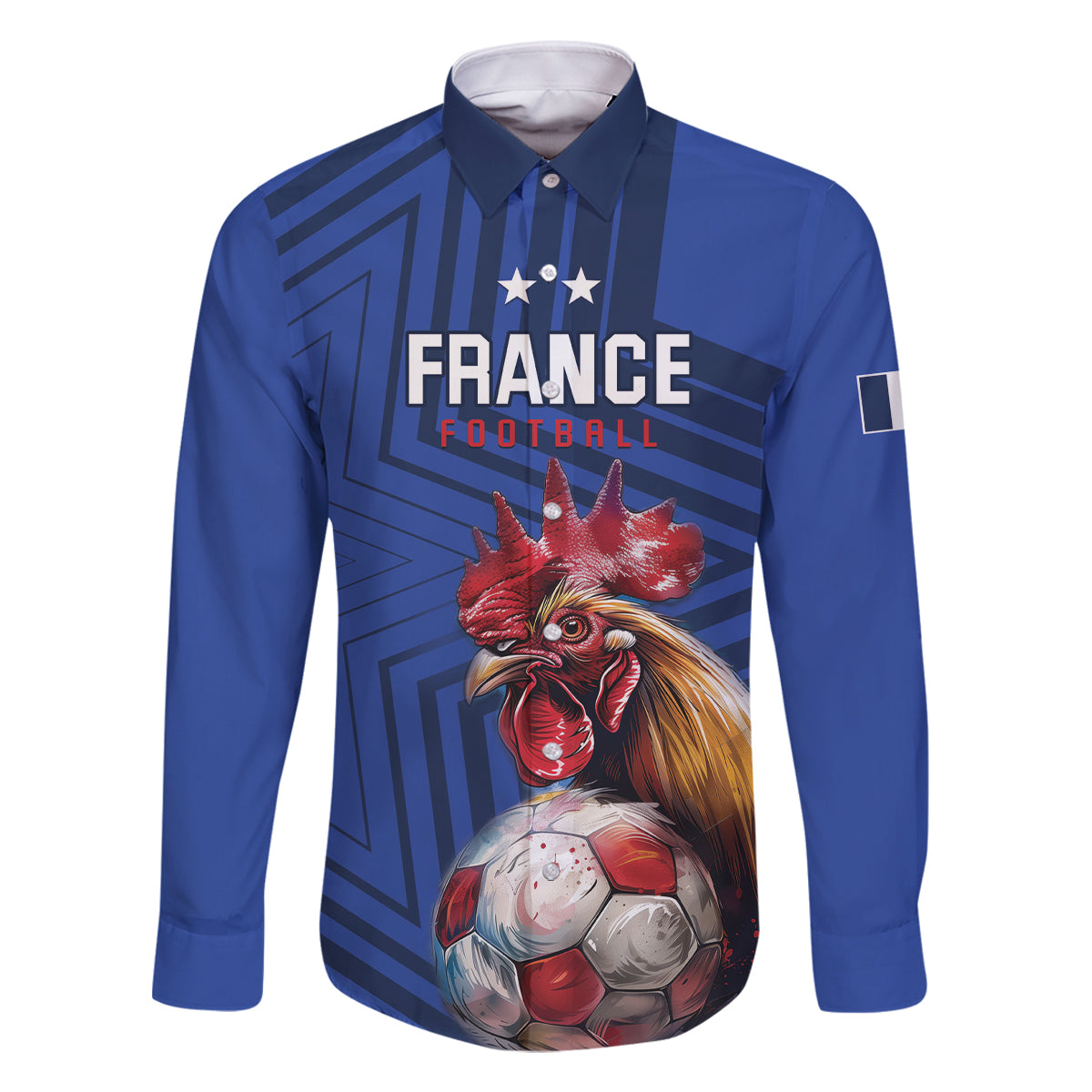 Custom France 2024 Football Family Matching Off Shoulder Maxi Dress and Hawaiian Shirt Allez Les Bleus - Wonder Print Shop
