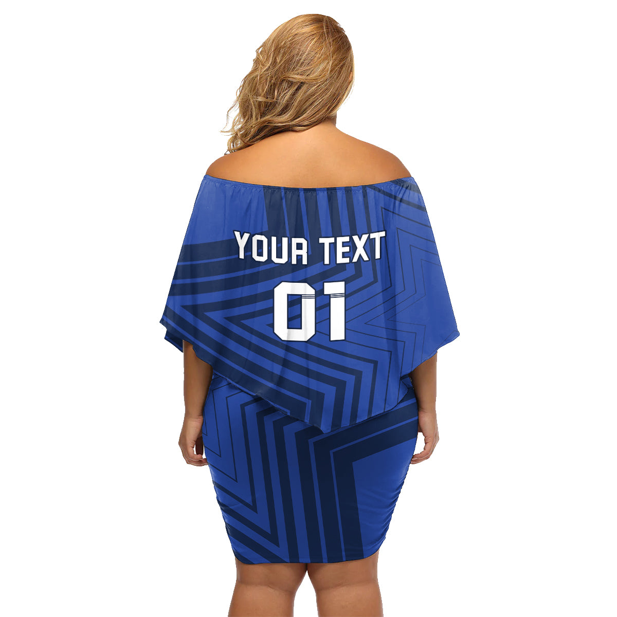 Custom France 2024 Football Family Matching Off Shoulder Short Dress and Hawaiian Shirt Allez Les Bleus - Wonder Print Shop