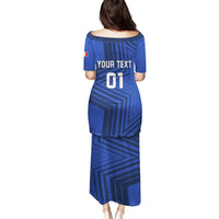 Custom France 2024 Football Family Matching Puletasi and Hawaiian Shirt Allez Les Bleus - Wonder Print Shop