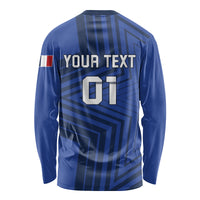 Custom France 2024 Football Long Sleeve Shirt Allez Les Bleus - Wonder Print Shop