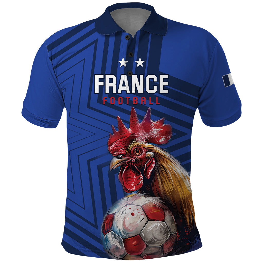 Custom France 2024 Football Polo Shirt Allez Les Bleus