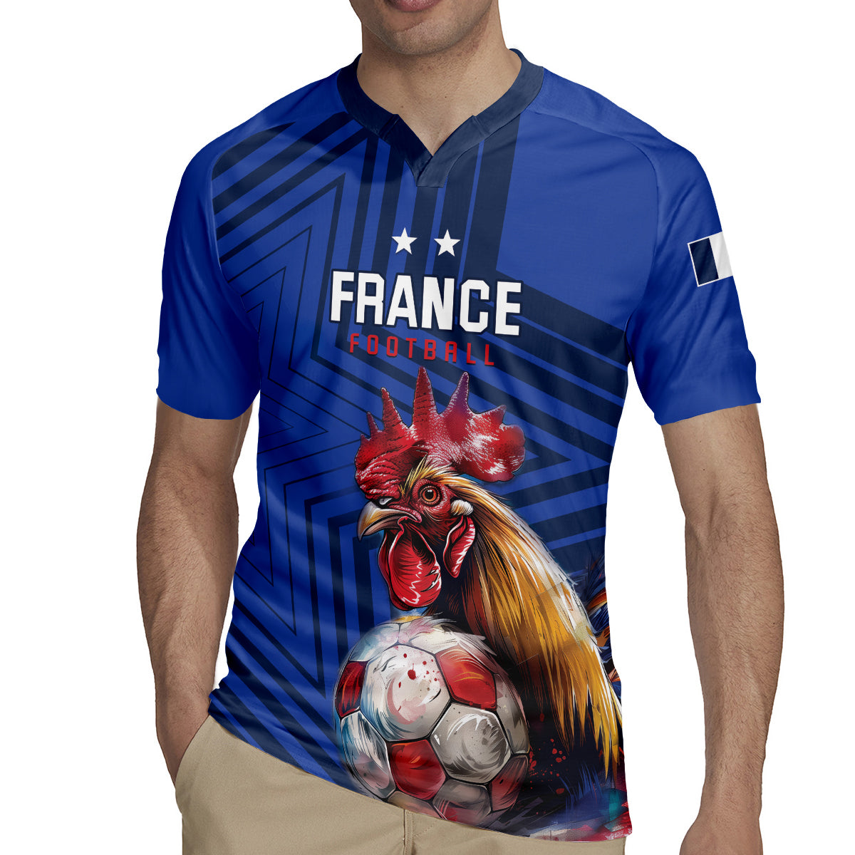 Custom France 2024 Football Rugby Jersey Allez Les Bleus - Wonder Print Shop