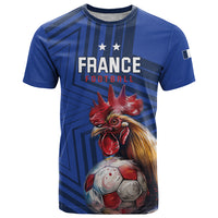 Custom France 2024 Football T Shirt Allez Les Bleus - Wonder Print Shop