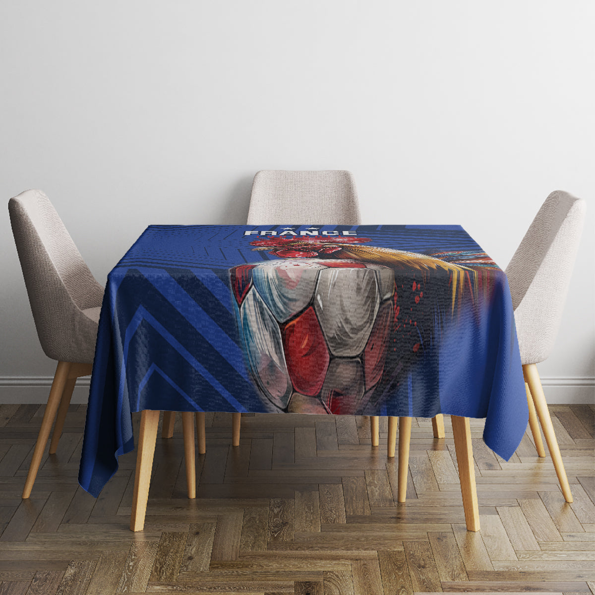 France 2024 Football Tablecloth Allez Les Bleus - Wonder Print Shop