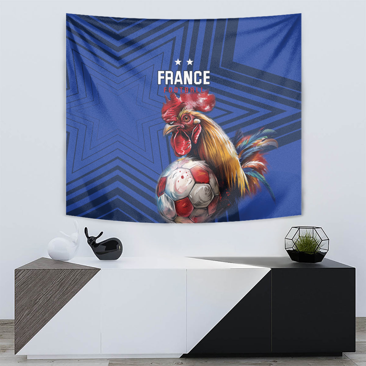 France 2024 Football Tapestry Allez Les Bleus - Wonder Print Shop
