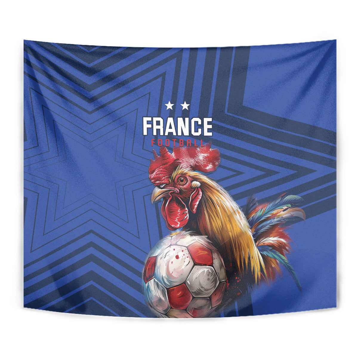 France 2024 Football Tapestry Allez Les Bleus - Wonder Print Shop