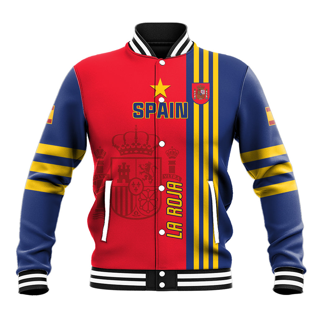 Custom Spain 2024 Football Baseball Jacket La Roja Go Champions - Wonder Print Shop