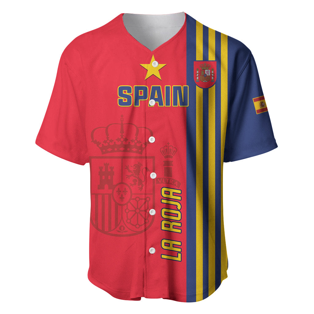 Custom Spain 2024 Football Baseball Jersey La Roja Go Champions