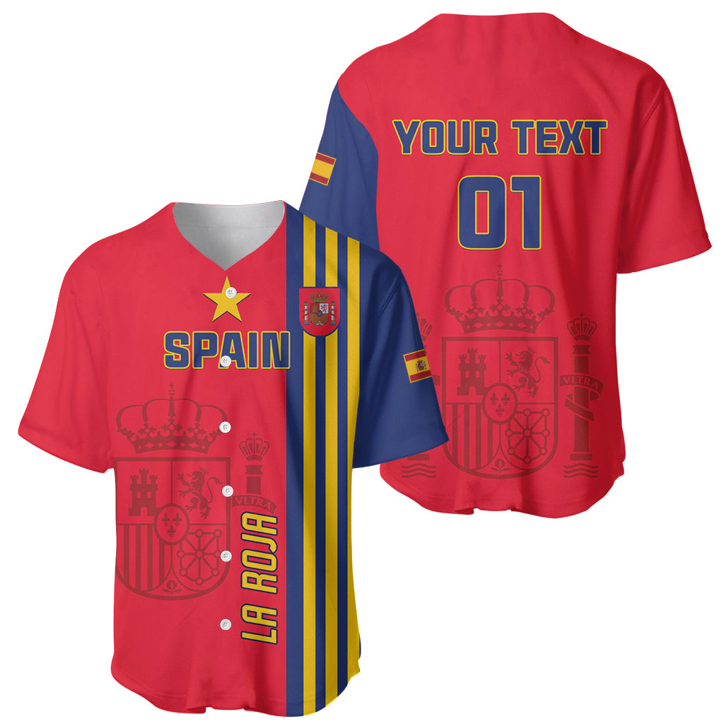 Custom Spain 2024 Football Baseball Jersey La Roja Go Champions - Wonder Print Shop