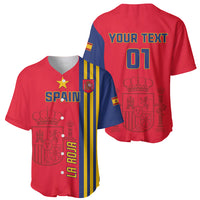 Custom Spain 2024 Football Baseball Jersey La Roja Go Champions - Wonder Print Shop