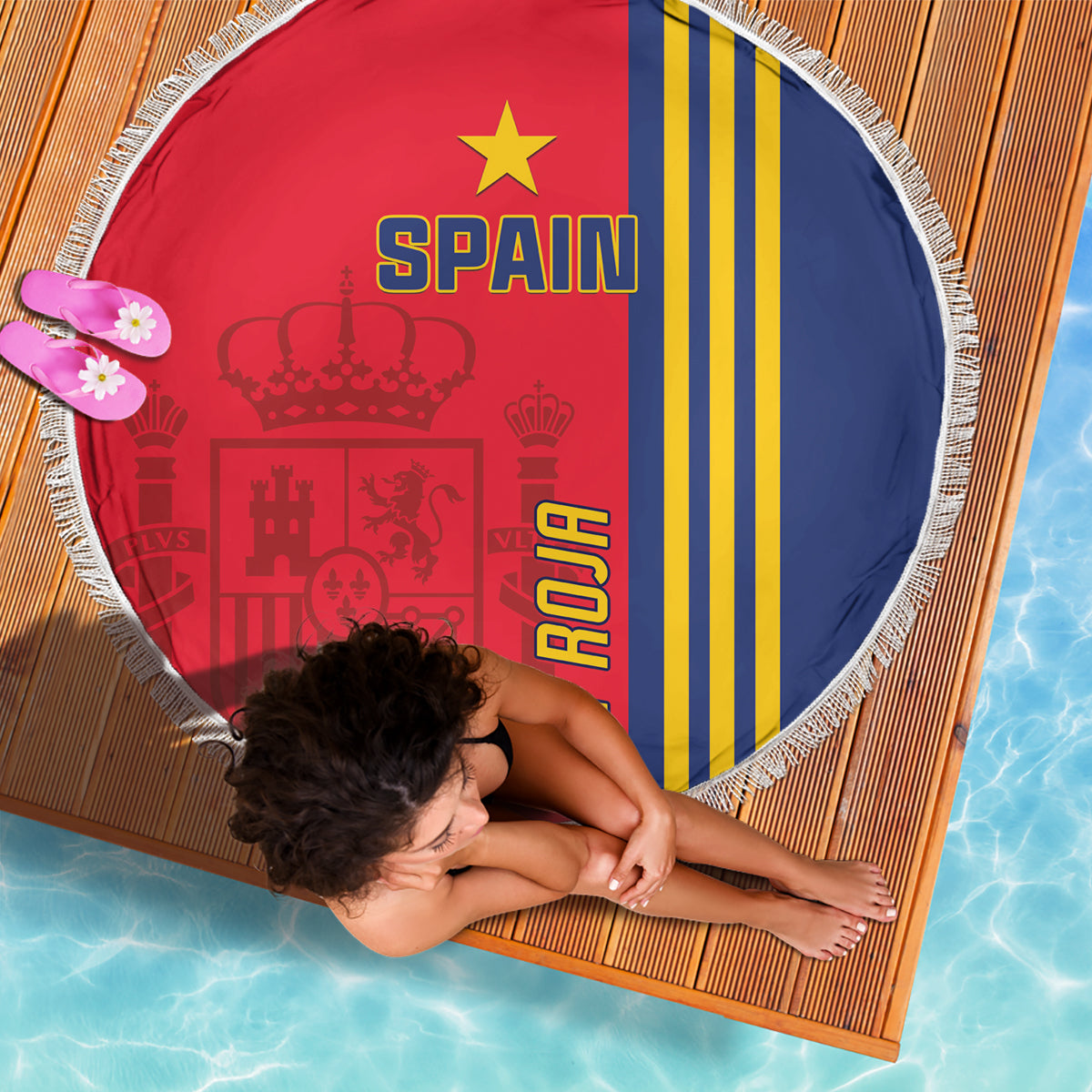 Spain 2024 Football Beach Blanket La Roja Go Champions - Wonder Print Shop