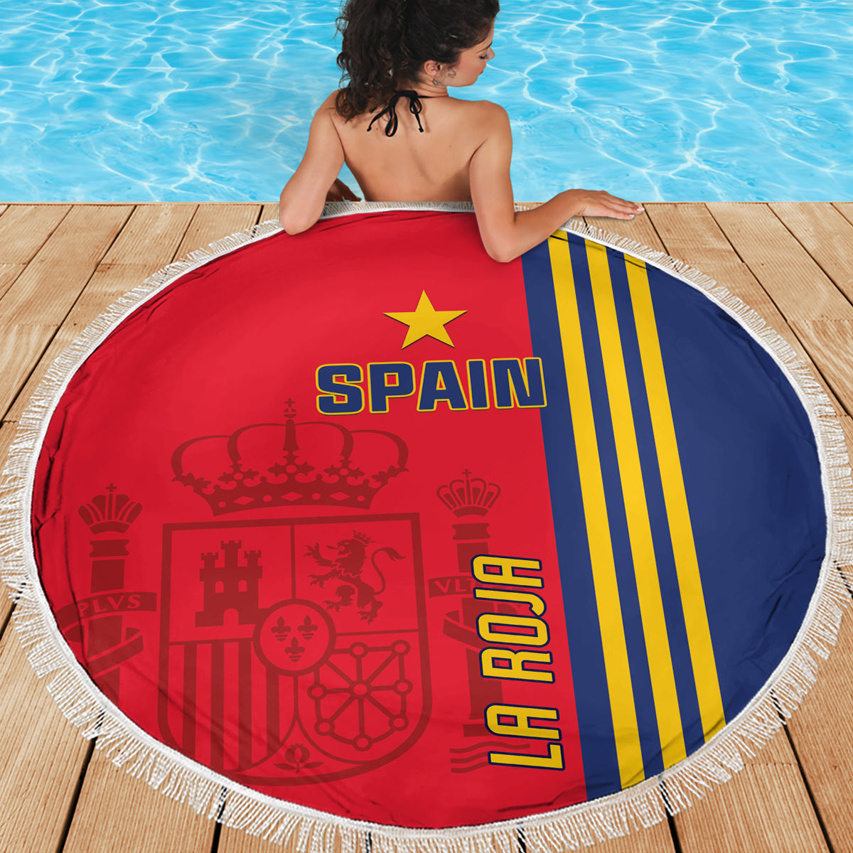 Spain 2024 Football Beach Blanket La Roja Go Champions - Wonder Print Shop