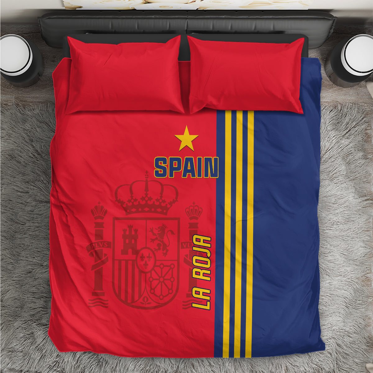 Spain 2024 Football Bedding Set La Roja Go Champions - Wonder Print Shop