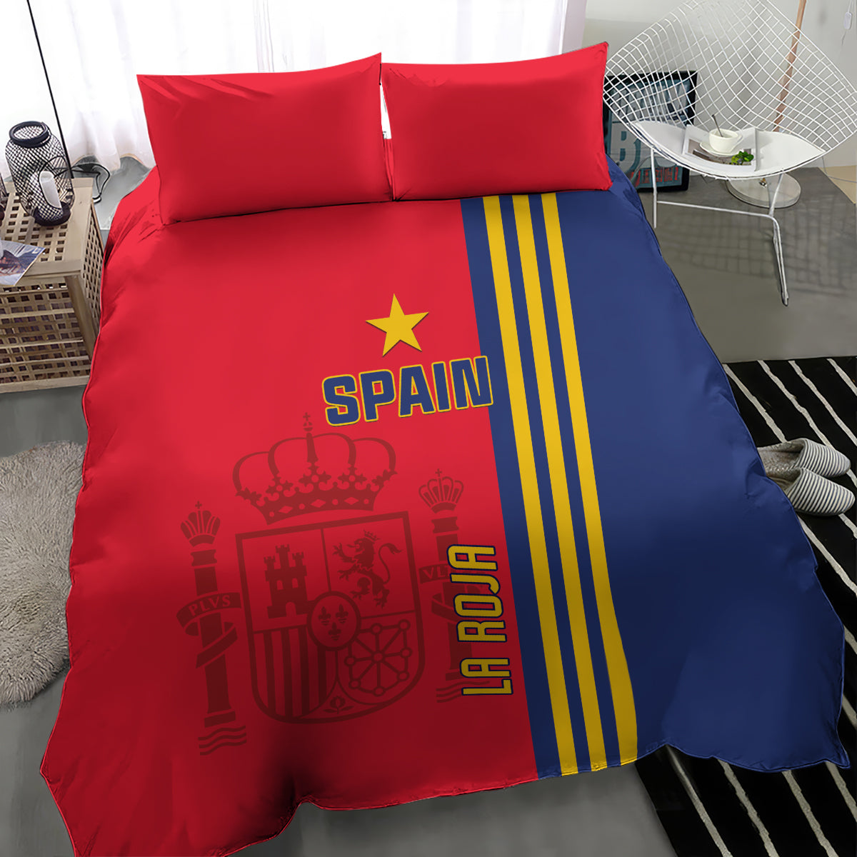 Spain 2024 Football Bedding Set La Roja Go Champions - Wonder Print Shop