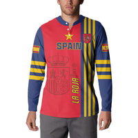 Custom Spain 2024 Football Button Sweatshirt La Roja Go Champions - Wonder Print Shop