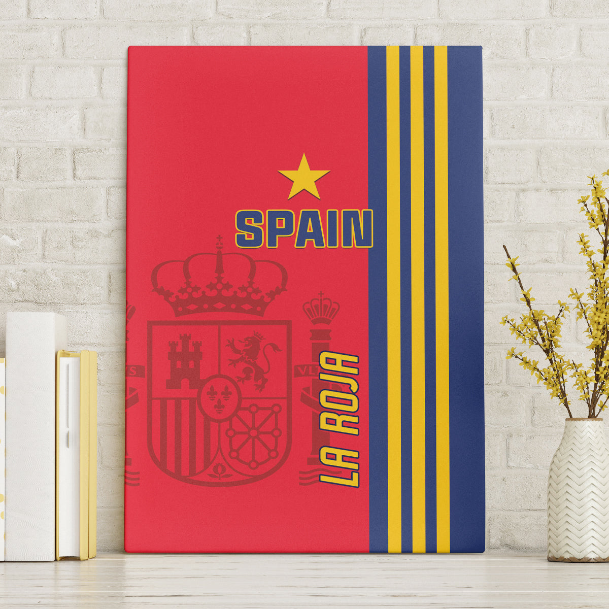 Spain 2024 Football Canvas Wall Art La Roja Go Champions - Wonder Print Shop