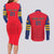 Custom Spain 2024 Football Couples Matching Long Sleeve Bodycon Dress and Long Sleeve Button Shirt La Roja Go Champions - Wonder Print Shop