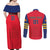 Custom Spain 2024 Football Couples Matching Off Shoulder Maxi Dress and Long Sleeve Button Shirt La Roja Go Champions - Wonder Print Shop