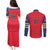 Custom Spain 2024 Football Couples Matching Puletasi and Long Sleeve Button Shirt La Roja Go Champions - Wonder Print Shop