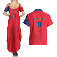 Custom Spain 2024 Football Couples Matching Summer Maxi Dress and Hawaiian Shirt La Roja Go Champions - Wonder Print Shop