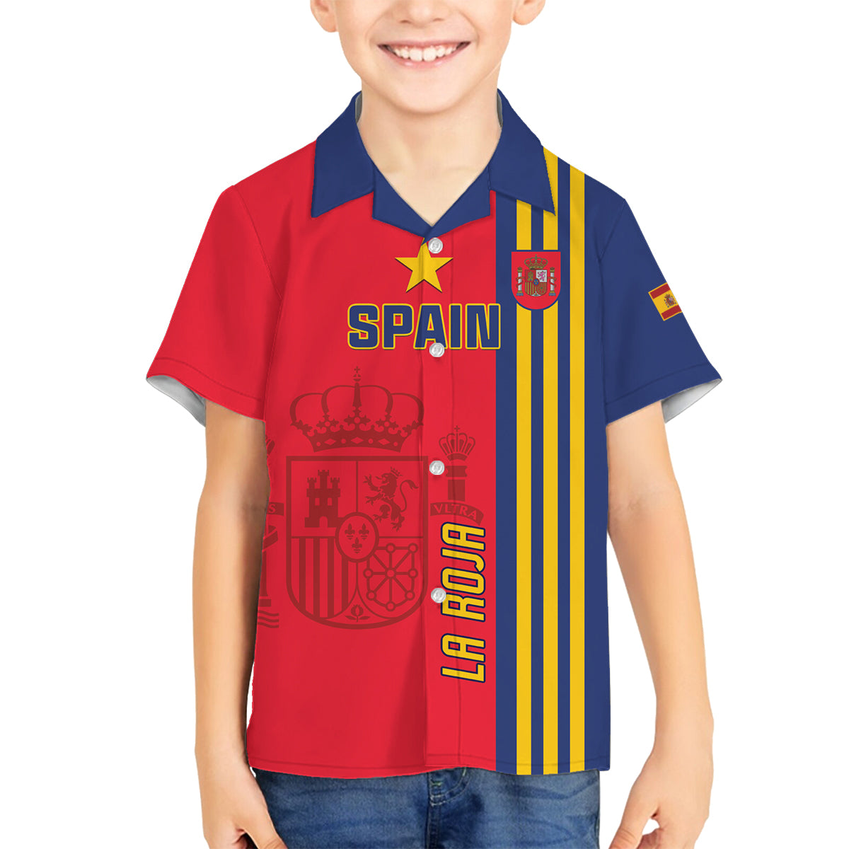 Custom Spain 2024 Football Family Matching Long Sleeve Bodycon Dress and Hawaiian Shirt La Roja Go Champions - Wonder Print Shop