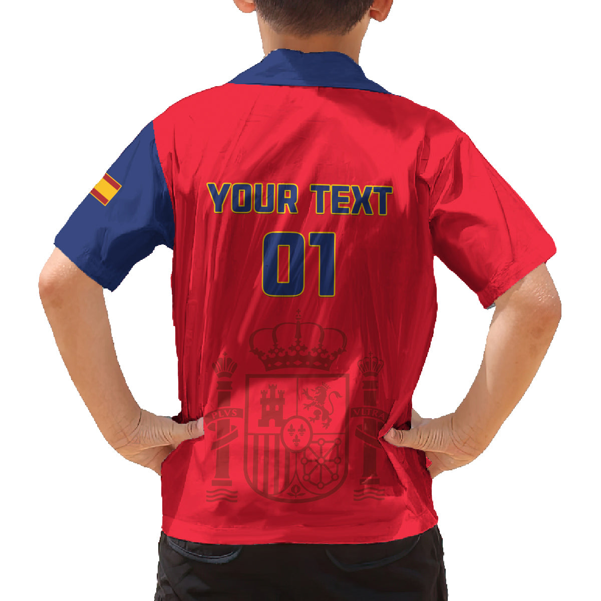 Custom Spain 2024 Football Family Matching Off The Shoulder Long Sleeve Dress and Hawaiian Shirt La Roja Go Champions - Wonder Print Shop