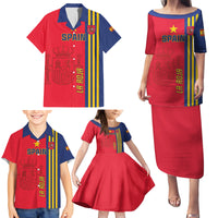 Custom Spain 2024 Football Family Matching Puletasi and Hawaiian Shirt La Roja Go Champions - Wonder Print Shop