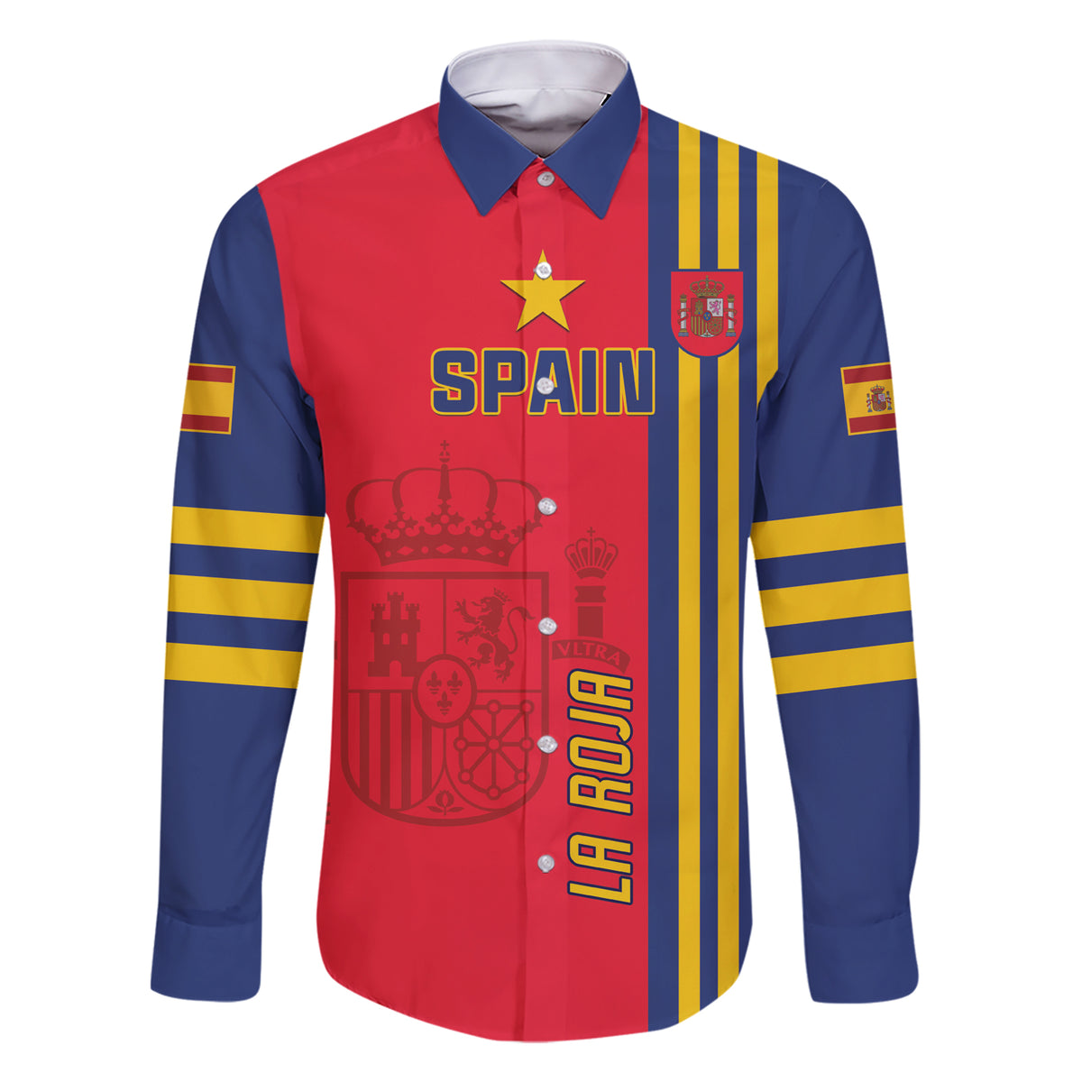 Custom Spain 2024 Football Family Matching Short Sleeve Bodycon Dress and Hawaiian Shirt La Roja Go Champions - Wonder Print Shop