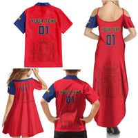 Custom Spain 2024 Football Family Matching Summer Maxi Dress and Hawaiian Shirt La Roja Go Champions - Wonder Print Shop