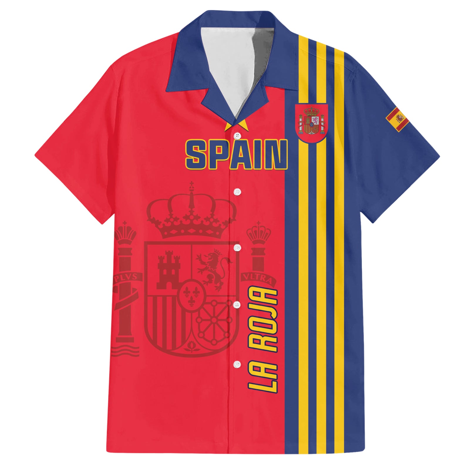 Custom Spain 2024 Football Hawaiian Shirt La Roja Go Champions - Wonder Print Shop