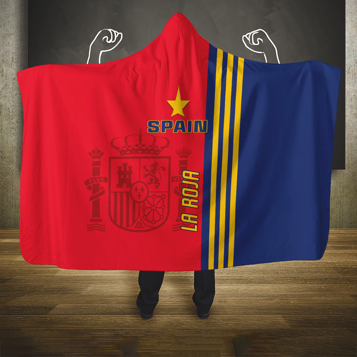 Spain 2024 Football Hooded Blanket La Roja Go Champions