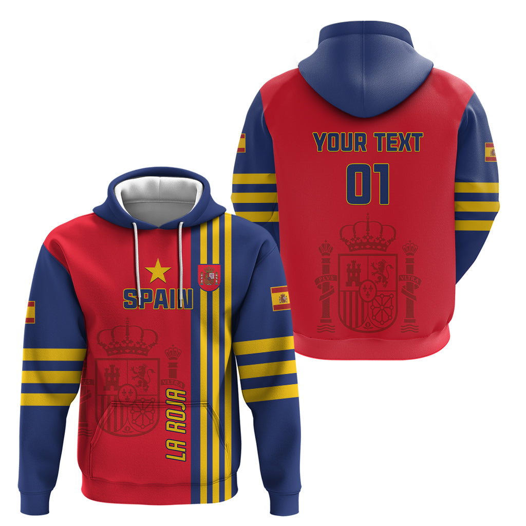 Custom Spain 2024 Football Hoodie La Roja Go Champions - Wonder Print Shop