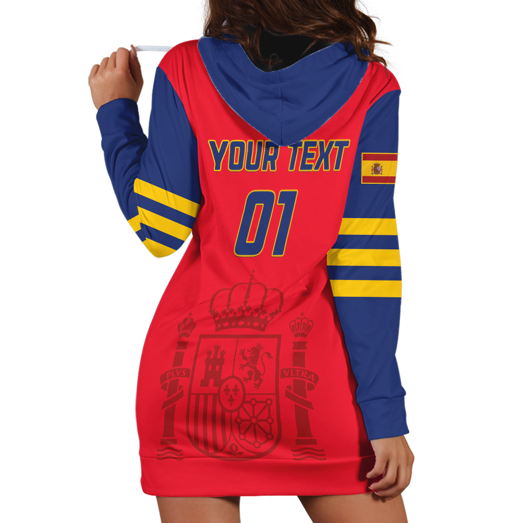 Custom Spain 2024 Football Hoodie Dress La Roja Go Champions - Wonder Print Shop
