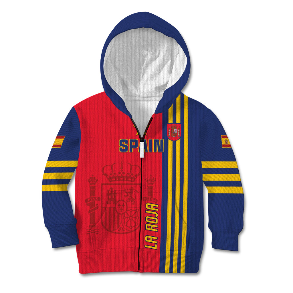 Custom Spain 2024 Football Kid Hoodie La Roja Go Champions - Wonder Print Shop