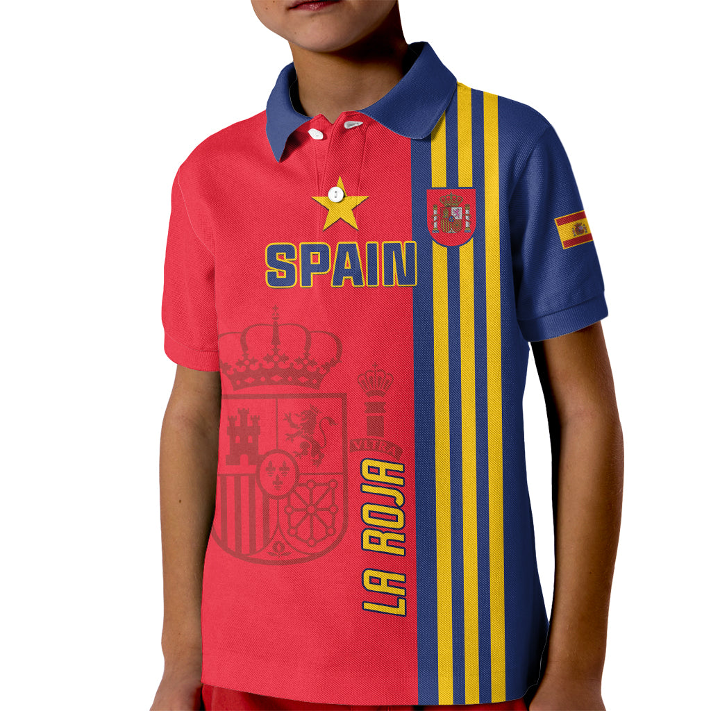Custom Spain 2024 Football Kid Polo Shirt La Roja Go Champions - Wonder Print Shop