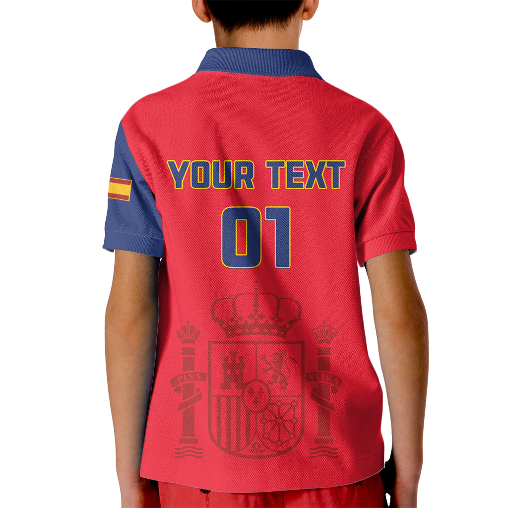 Custom Spain 2024 Football Kid Polo Shirt La Roja Go Champions - Wonder Print Shop