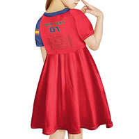 Custom Spain 2024 Football Kid Short Sleeve Dress La Roja Go Champions - Wonder Print Shop
