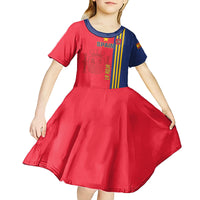 Custom Spain 2024 Football Kid Short Sleeve Dress La Roja Go Champions - Wonder Print Shop