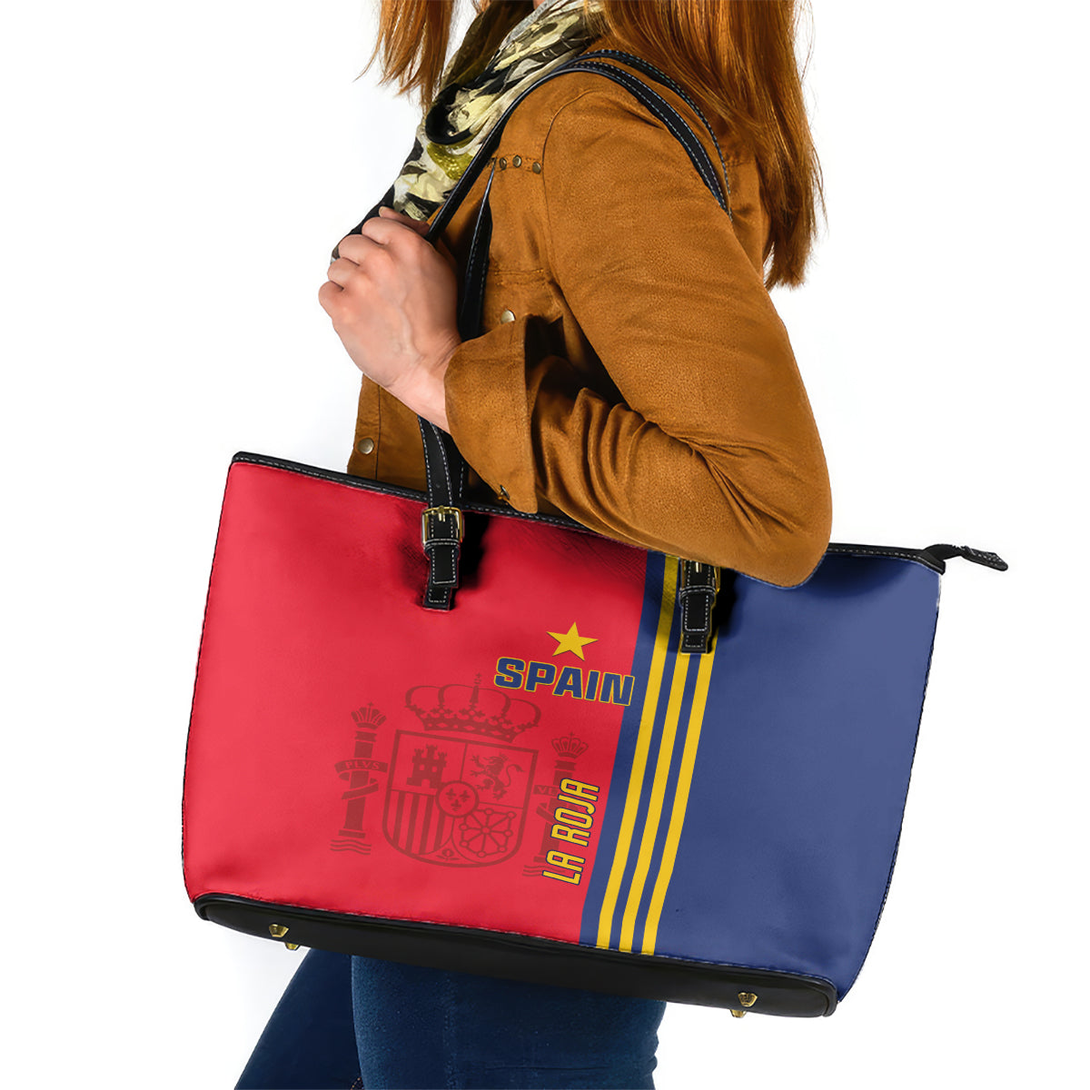 Spain 2024 Football Leather Tote Bag La Roja Go Champions - Wonder Print Shop