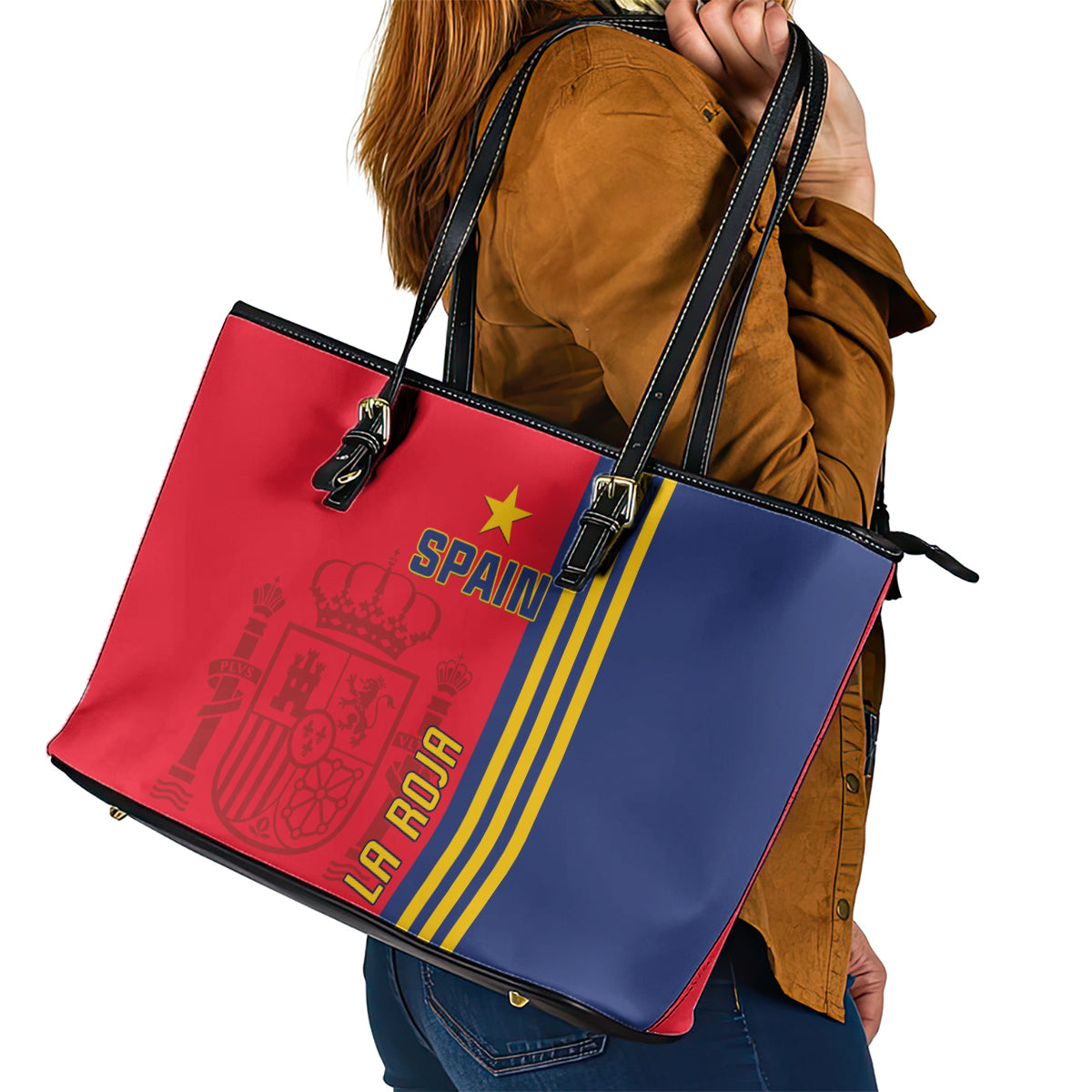 Spain 2024 Football Leather Tote Bag La Roja Go Champions - Wonder Print Shop
